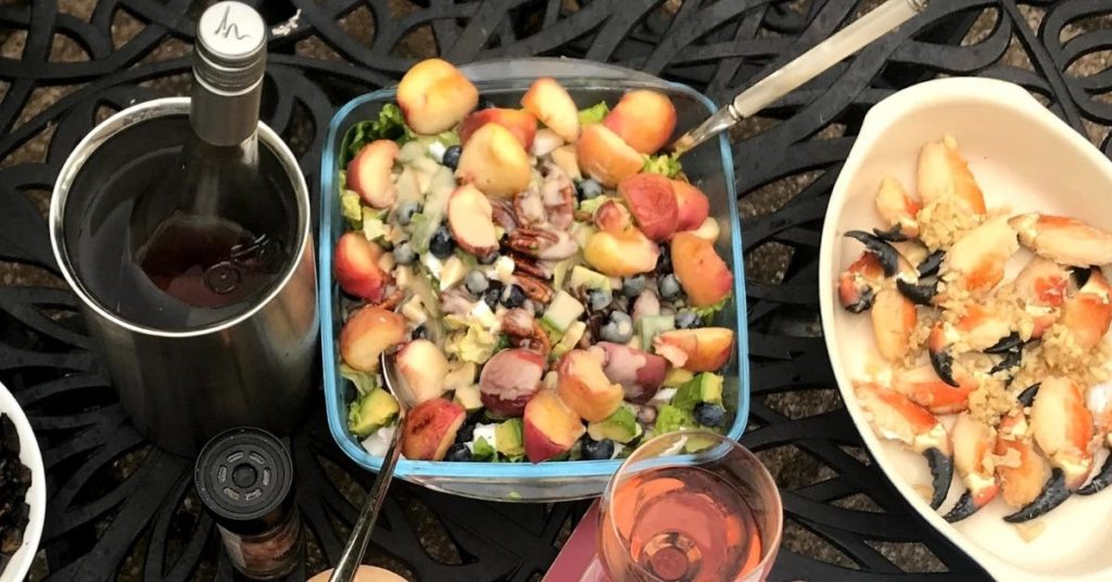 grilled peach salad